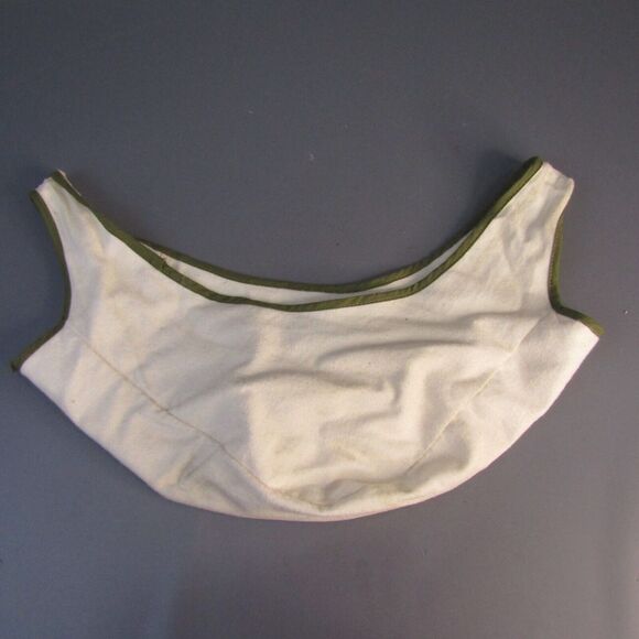 Vintage Bowling Ball Cloth Carrier Pouch Polisher Sling Cream Yellow Trim Holder - Picture 1 of 4